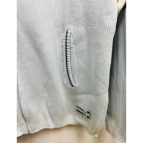 Pepe Jeans London Vintage Cardigan Men Sweater Logo Spell Out Size XL Blue - Picture 3 of 14